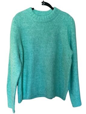 J.Crew NWT Mint Green Brushed Mock Neck Sweater XXL Alpaca Blend Pullover